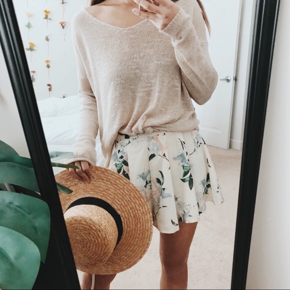 Vici Pants - Cream Floral Skort